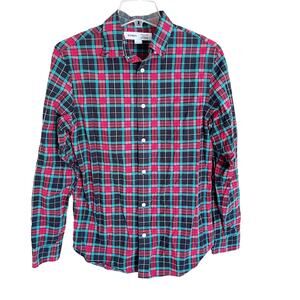 Old Navy Holiday Plaid Button Down Shirt Men's Small